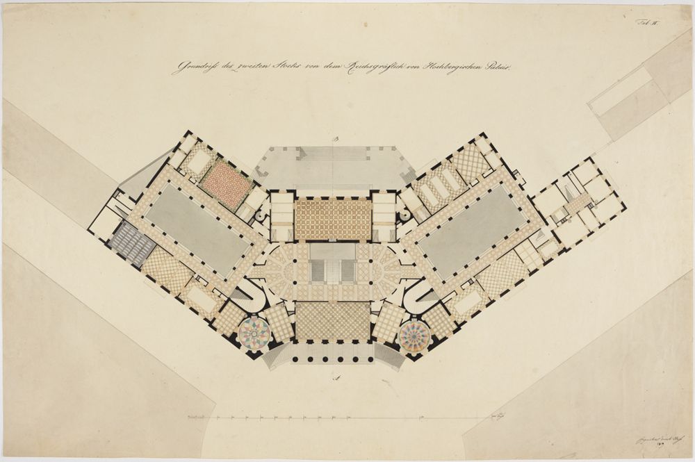 L. Heiss - Grundriss des zweiten Stocks von dem Reichsgräflich von Hochbergischen Palais
