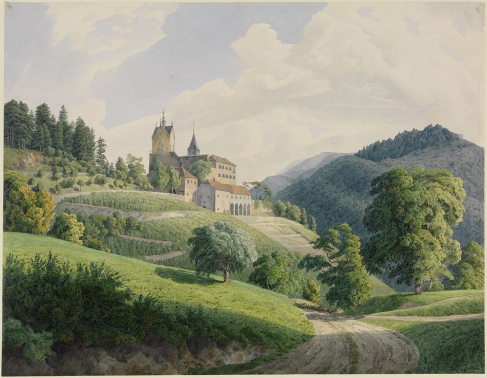 Carl Ludwig Frommel - Blick auf Schloß Eberstein