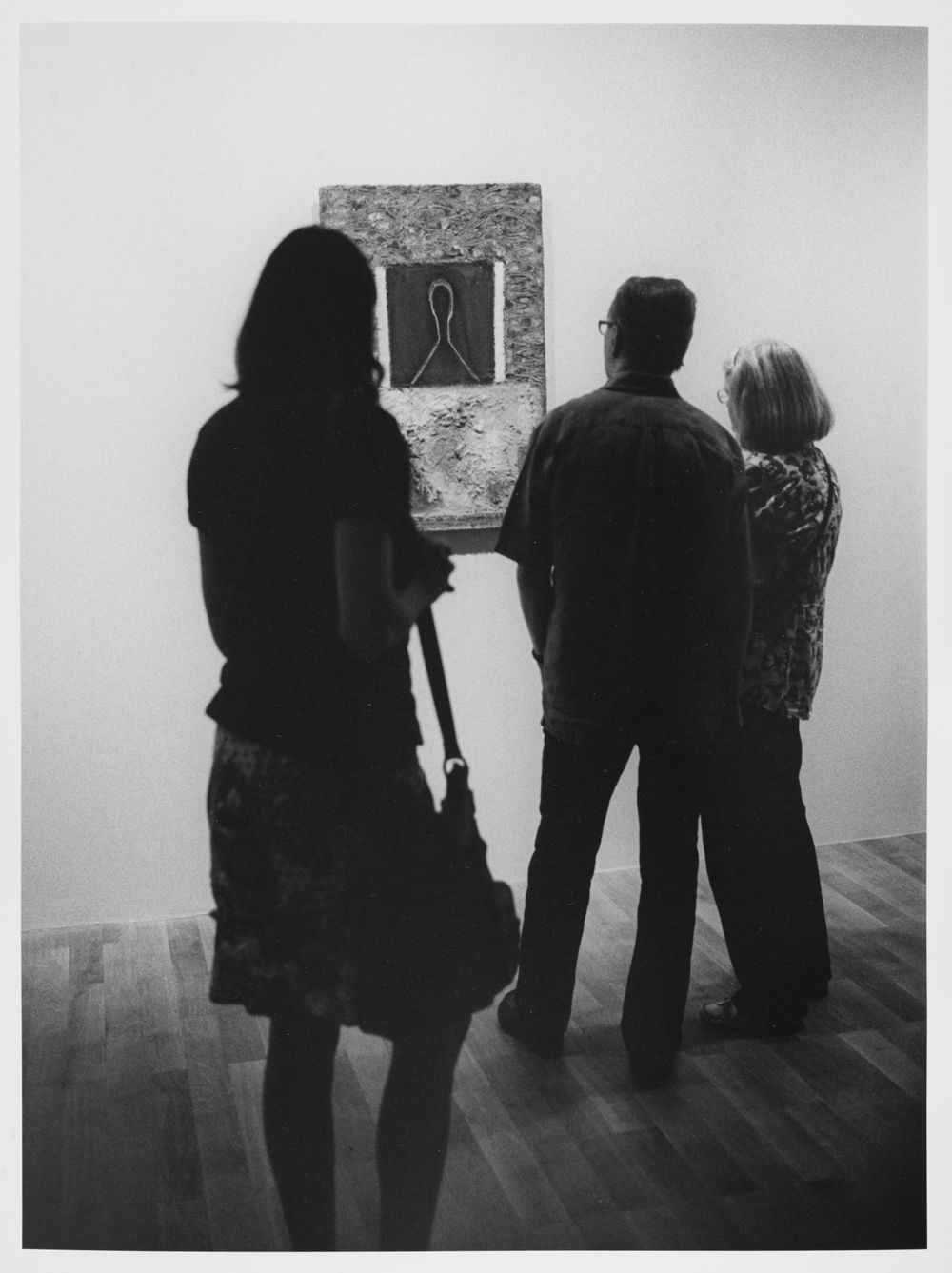 Barbara Klemm - Kunsthalle Karlsruhe, Besucher vor Fritz Klemms Selbstporträt
