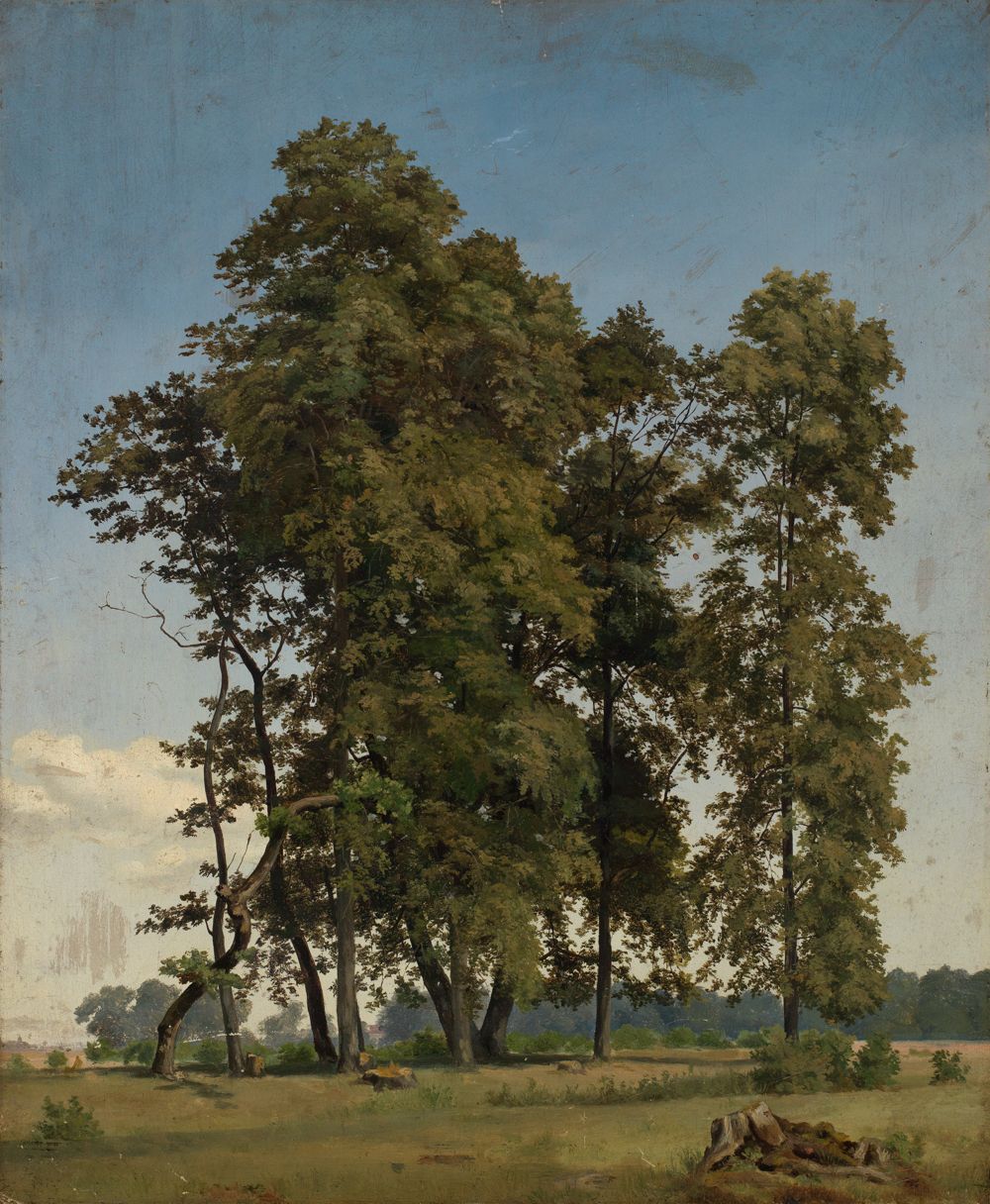 Max Wolf (1824) - Baumgruppe am Waldrand