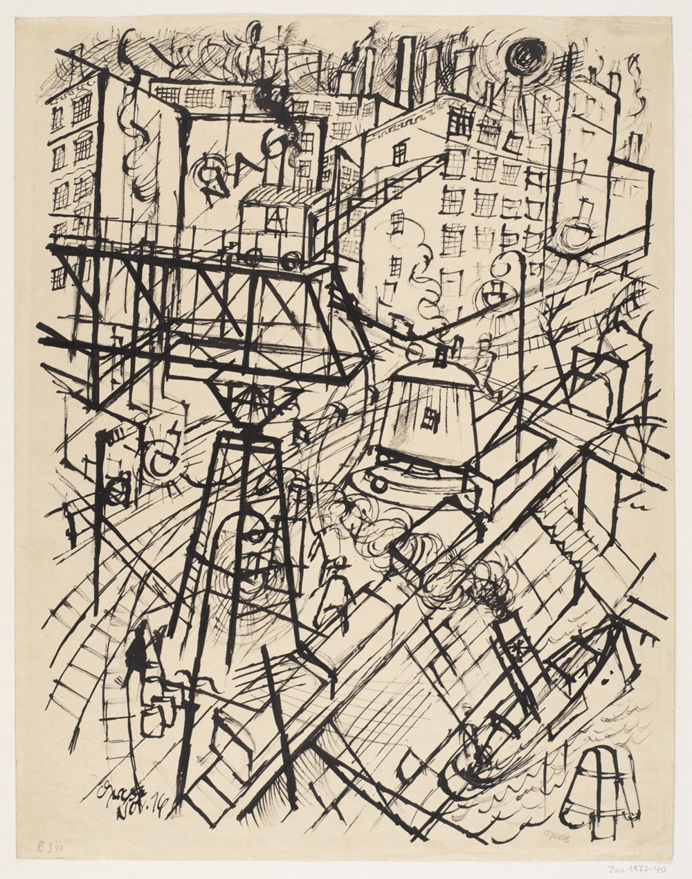 George Grosz - Hafenkai eines Großstadtkanals
