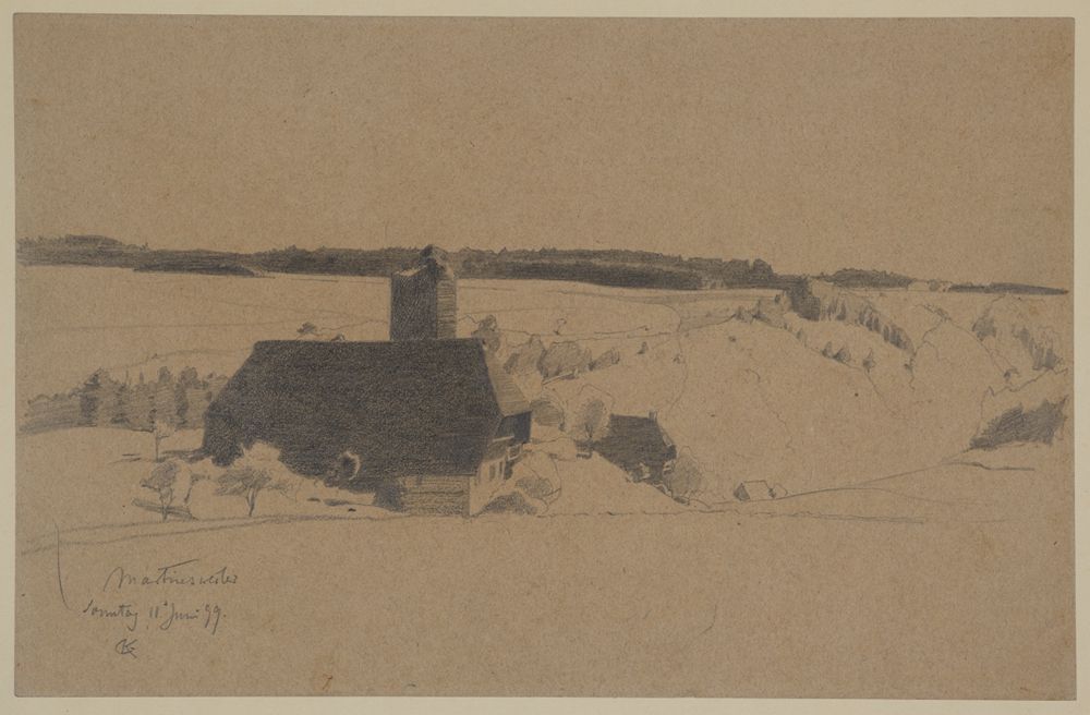 Gustav Kampmann - Blick von einer Anhöhe auf Martinsweiler