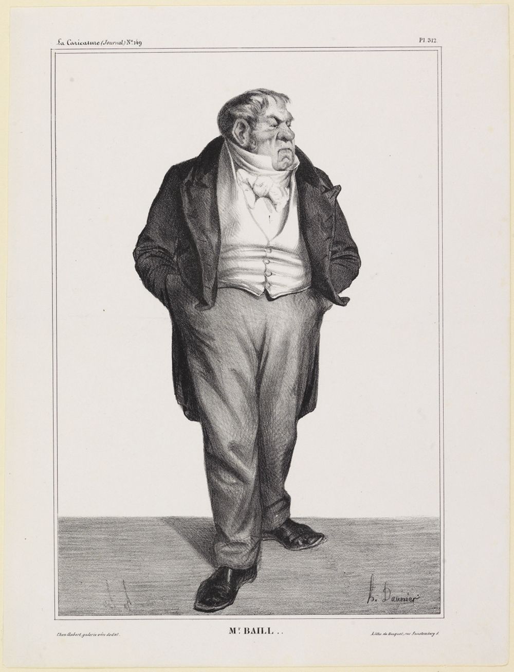 Honoré Daumier - Portrait M. Baillot
