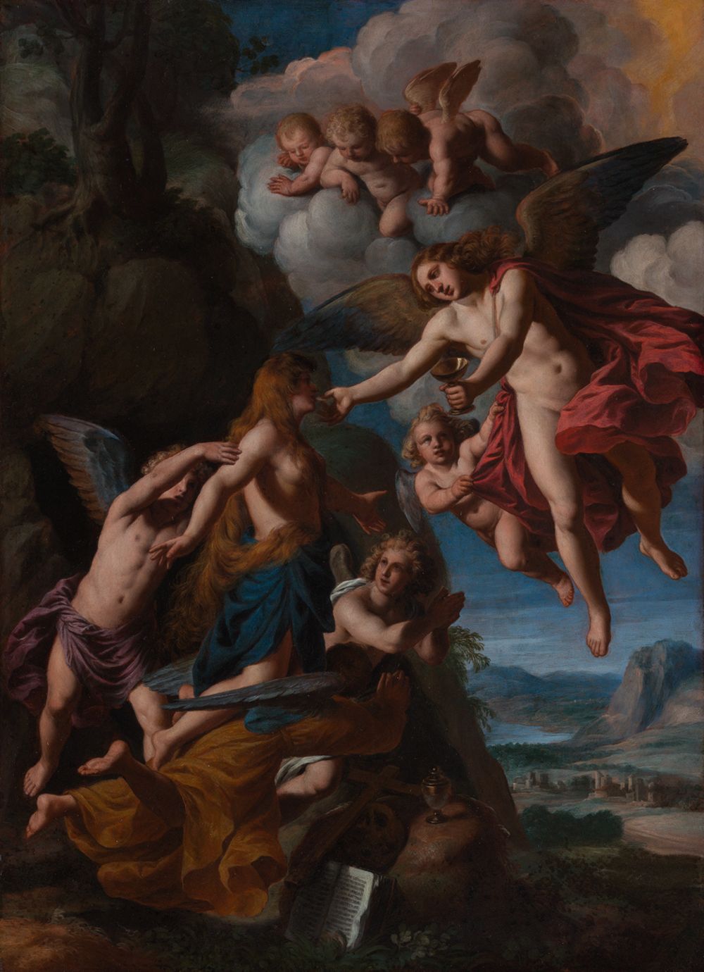 Alessandro Turchi (1578) - Die himmlische Speisung Maria Magdalenas