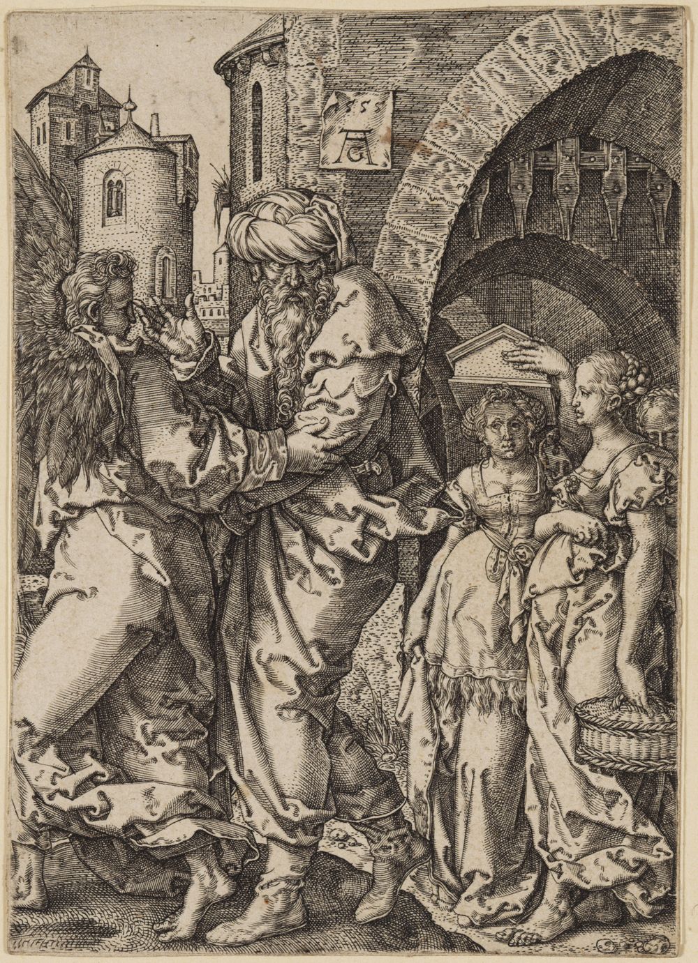 Heinrich Aldegrever - Loths Auszug (Geschichte Loths)