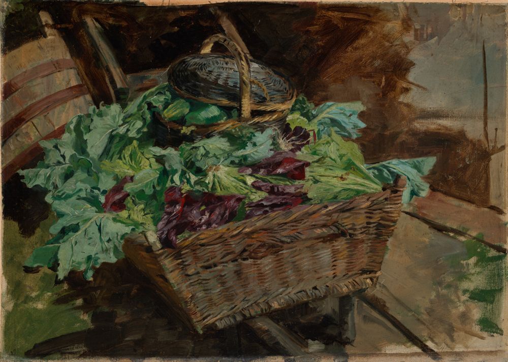 Fritz Boehle - Korb mit Gemüse