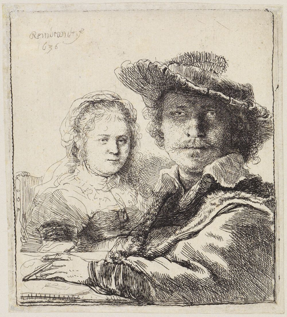 Rembrandt Harmensz van Rijn - Selbstbildnis mit Saskia
