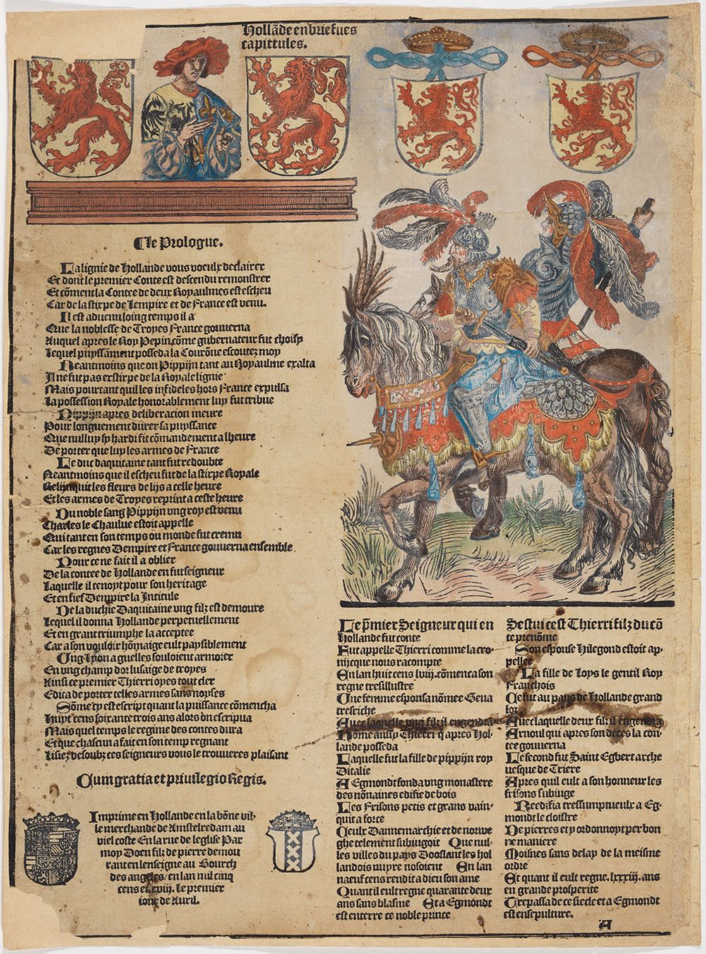 Jacob Cornelisz. van Oostsanen - Titelblatt mit Theoderich I. und Theoderich II.