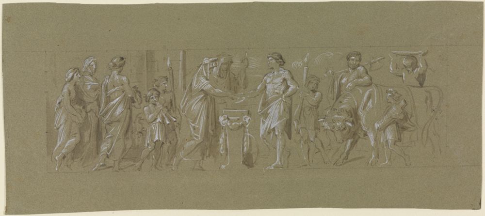 Moritz von Schwind - Die Vermählung des Äneas mit Lavinia
