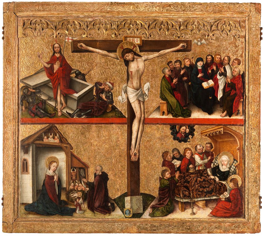 Hans Murer d. Ä. - Mitteltafel des Mässlin-Retabel: Christus am Kreuz