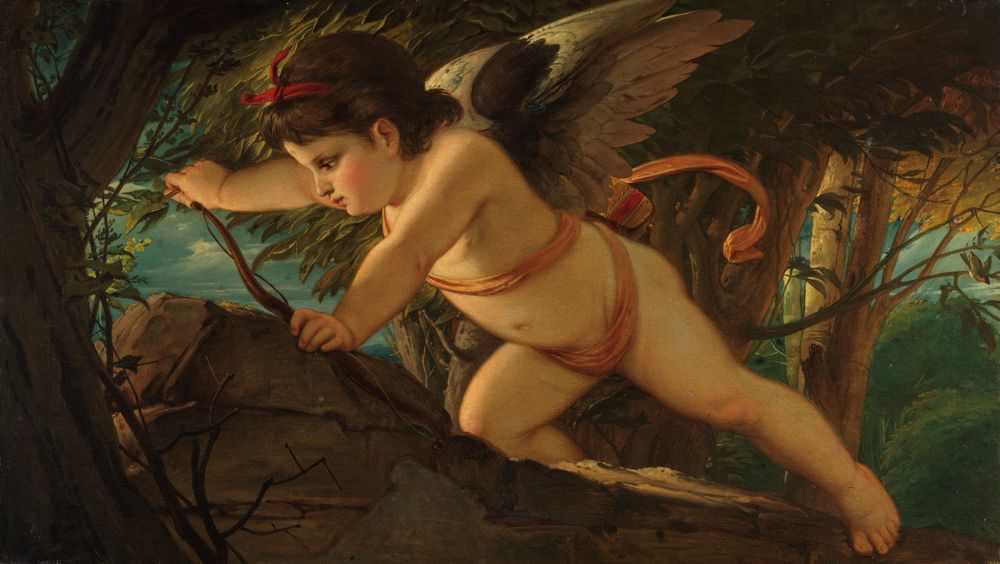 Edward von Steinle - Amor nach Beute spähend