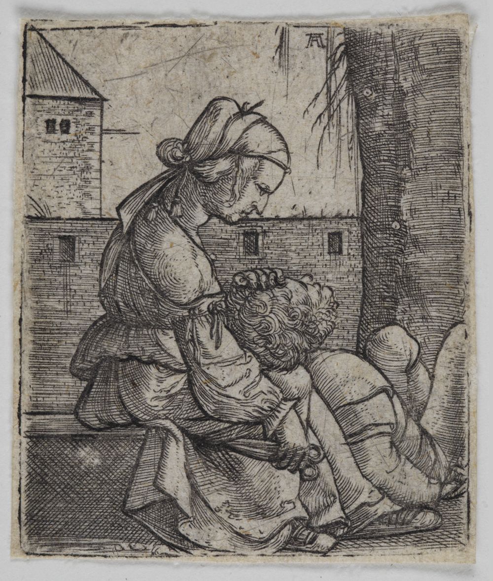 Albrecht Altdorfer - Simson schläft auf den Knien von Dalila