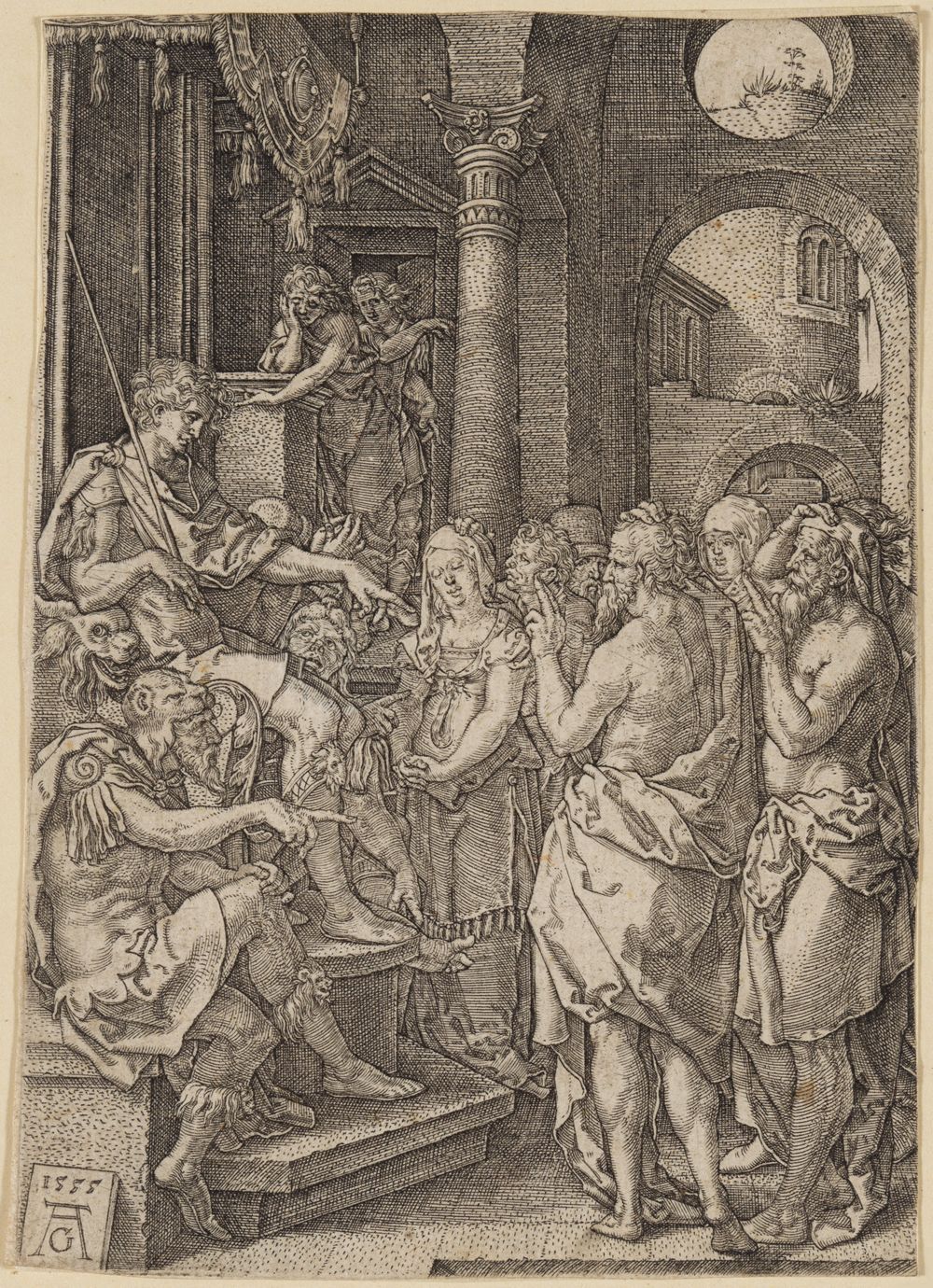 Heinrich Aldegrever - Susanna von den Alten verklagt (Geschichte der Susanna)