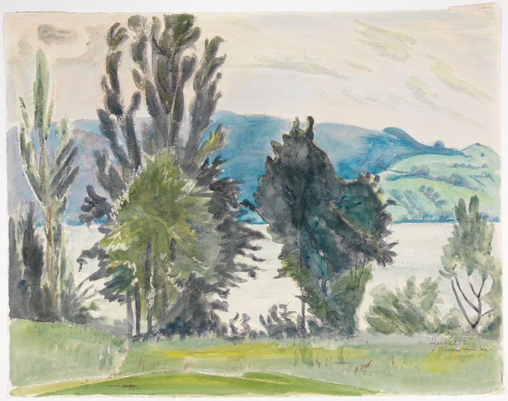 Erich Heckel - Bäume vorm See