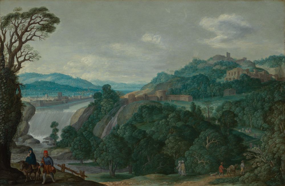 Johann König (1586) - Landschaft mit der Flucht nach Ägypten