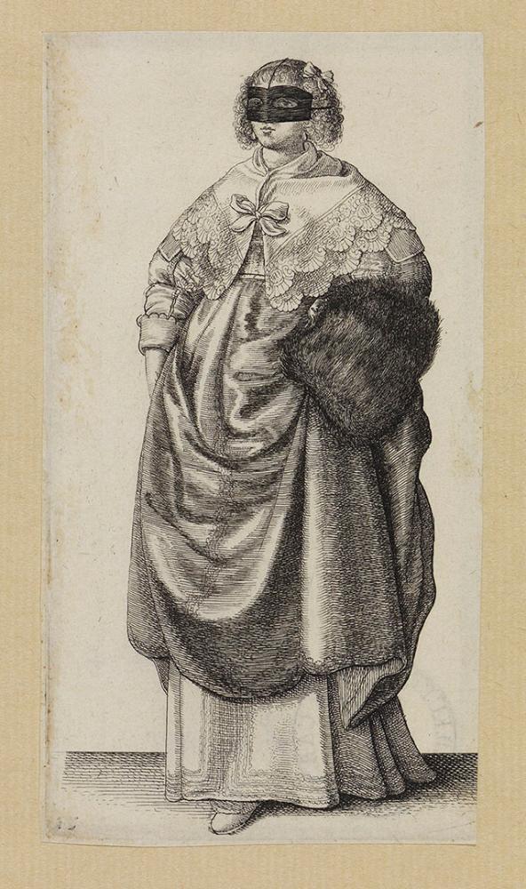 Wenzel Hollar - Die Dame mit Maske und Muff