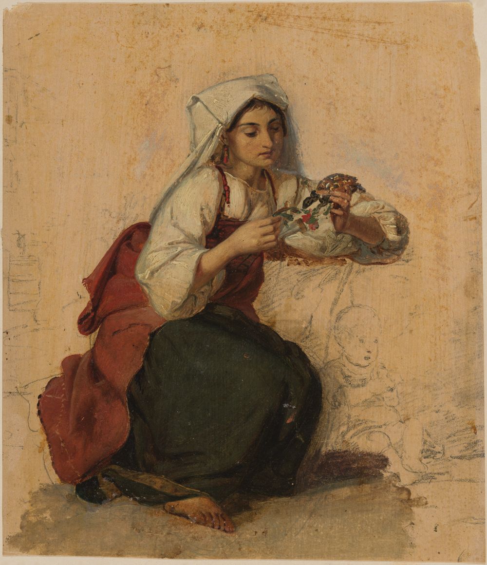 Johann Baptist Kirner - Junge Italienerin mit einer Schildkröte in der linken Hand