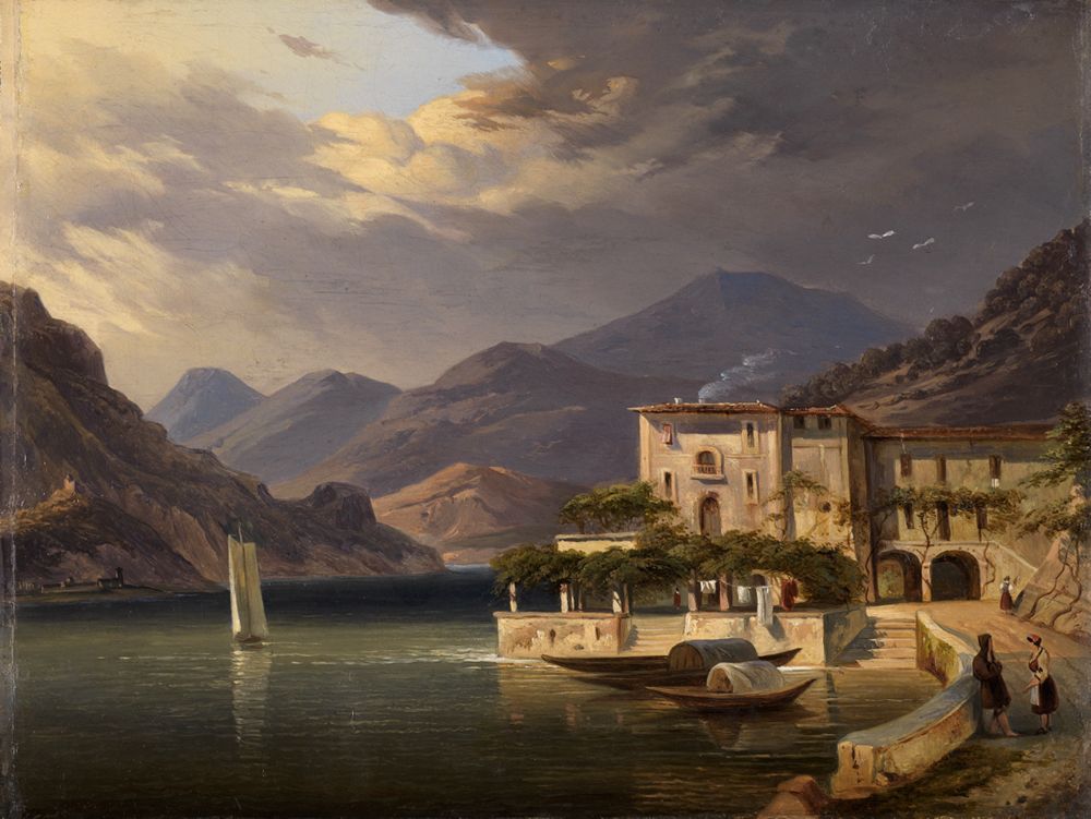 Carl Ludwig Frommel - Blick auf Bellaggio am Comersee