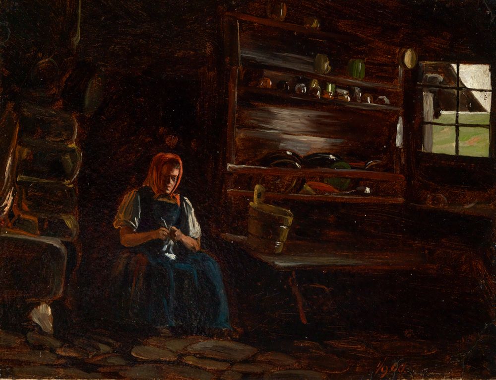 Eugen Bracht - Küche im Thomahaus zu Bernau