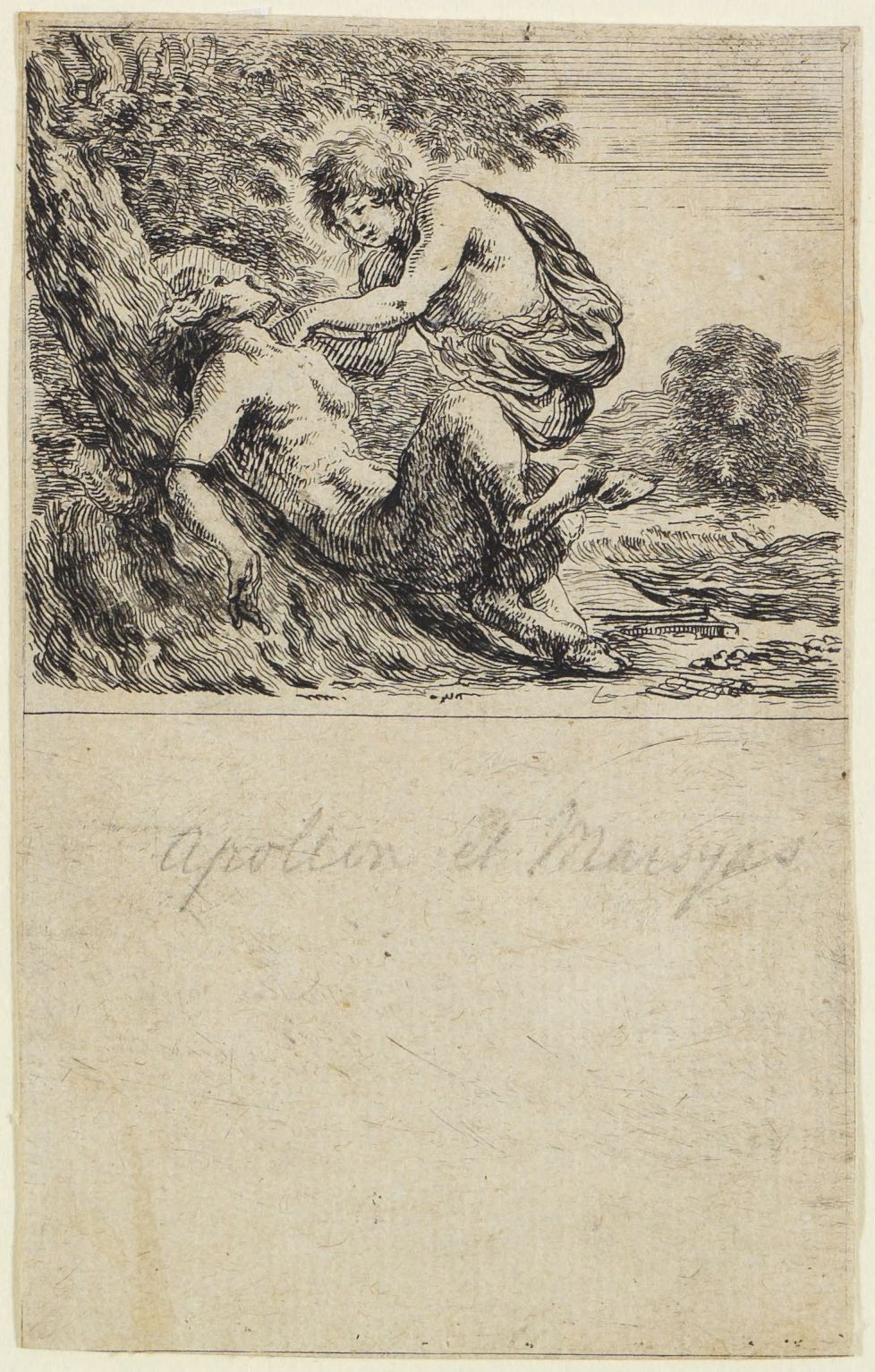 Stefano della Bella - Jeu de la Mythologie - Apollon et Marsyas