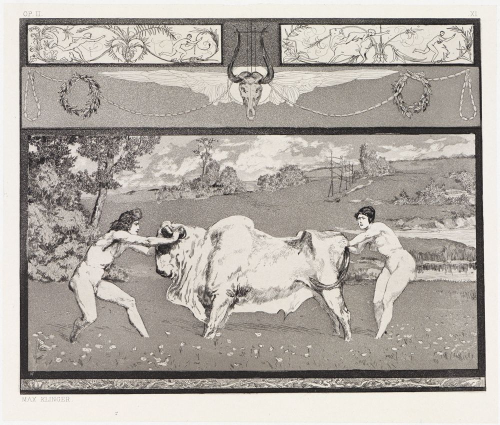 Max Klinger - Apollo und Daphne II (Rettungen Ovidischer Opfer, Opus II, Blatt 11)