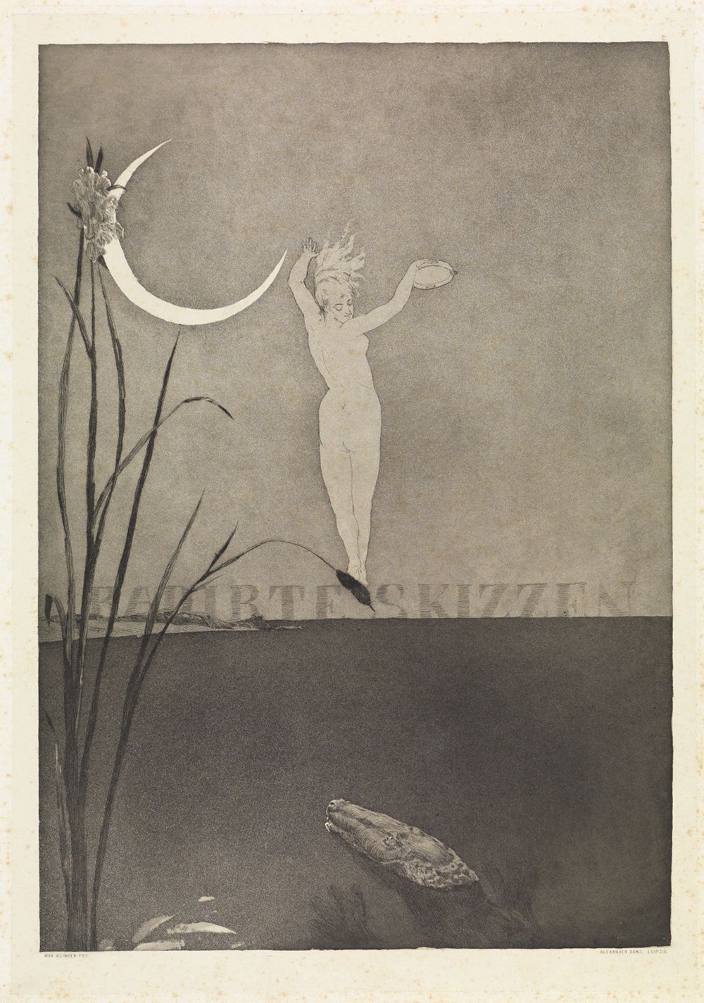 Max Klinger - Titelblatt (Radierte Skizzen, Opus I, Blatt 1)