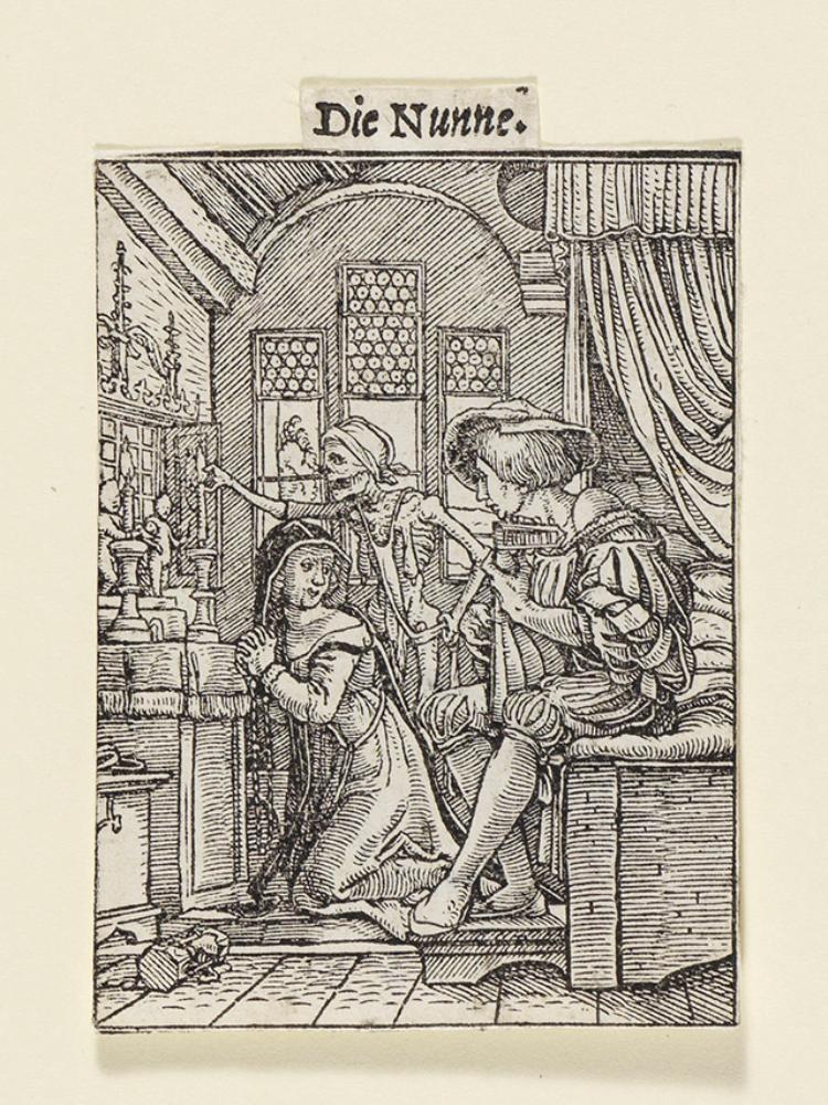 Hans Holbein (1497) - Die Nonne (Totentanz)