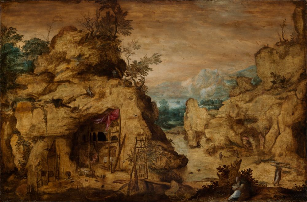 Bartholomäus Spranger - Gebirgslandschaft mit Einsiedler