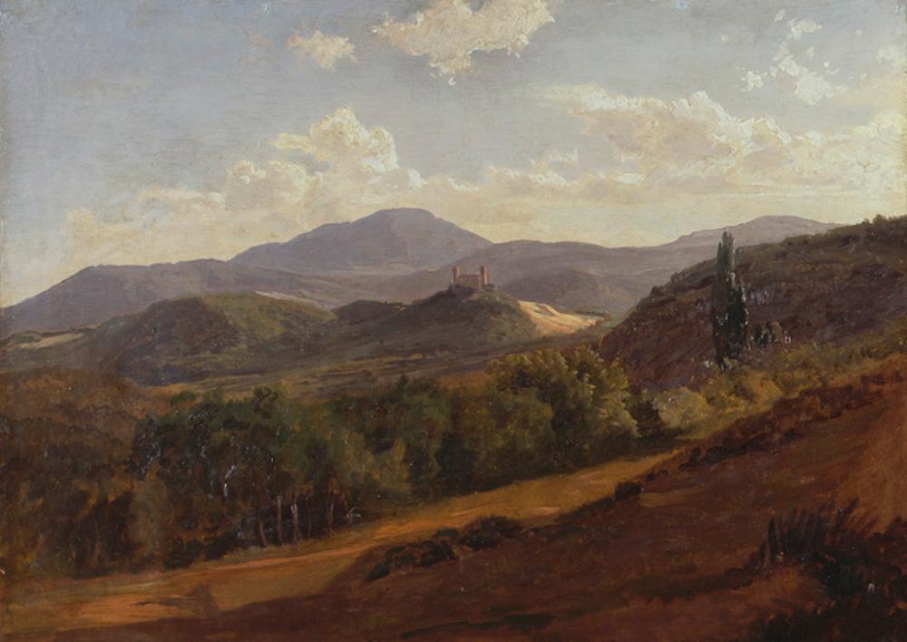 Johann Wilhelm Schirmer - Partie aus den Vogesen mit der Burg Hohandlau