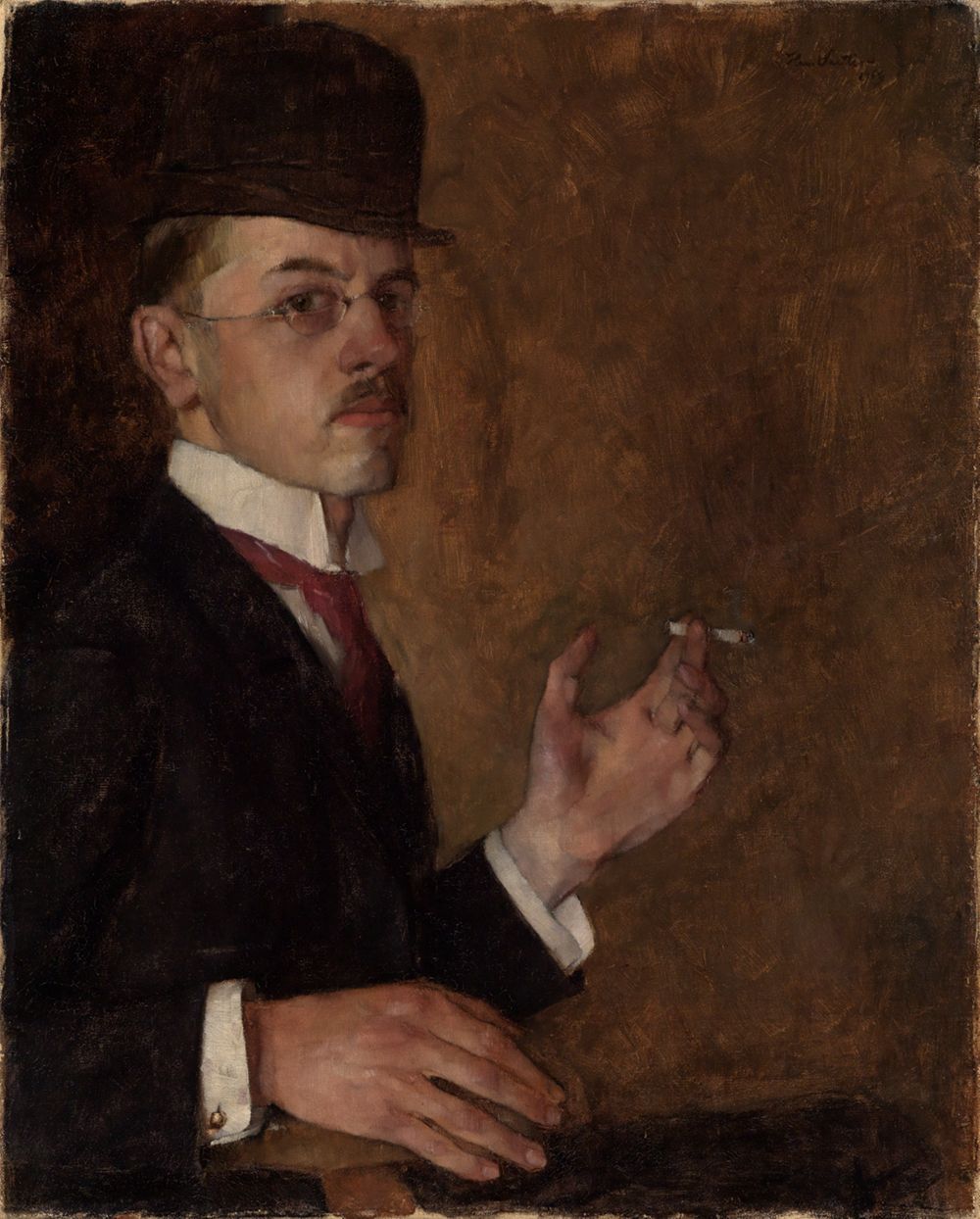 Hans Sutter - Selbstbildnis mit Zigarette