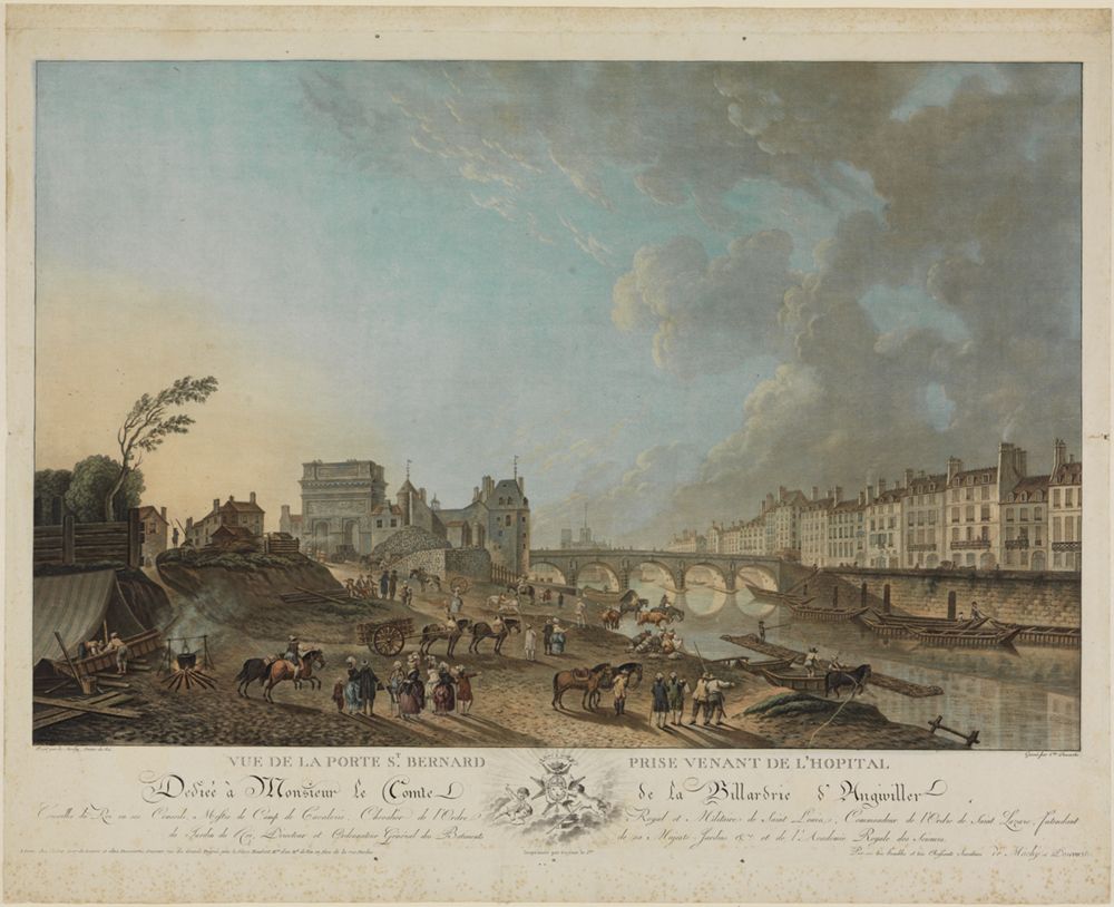 Charles-Melchior Descourtis - Blick auf die Porte Saint-Bernard von Osten (Paris)