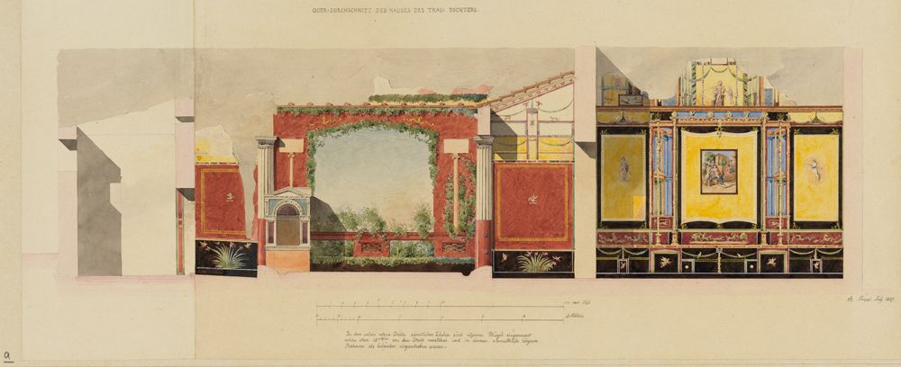 Karl Joseph Berckmüller - Querdurchschnitt des Hauses des tragischen Dichters