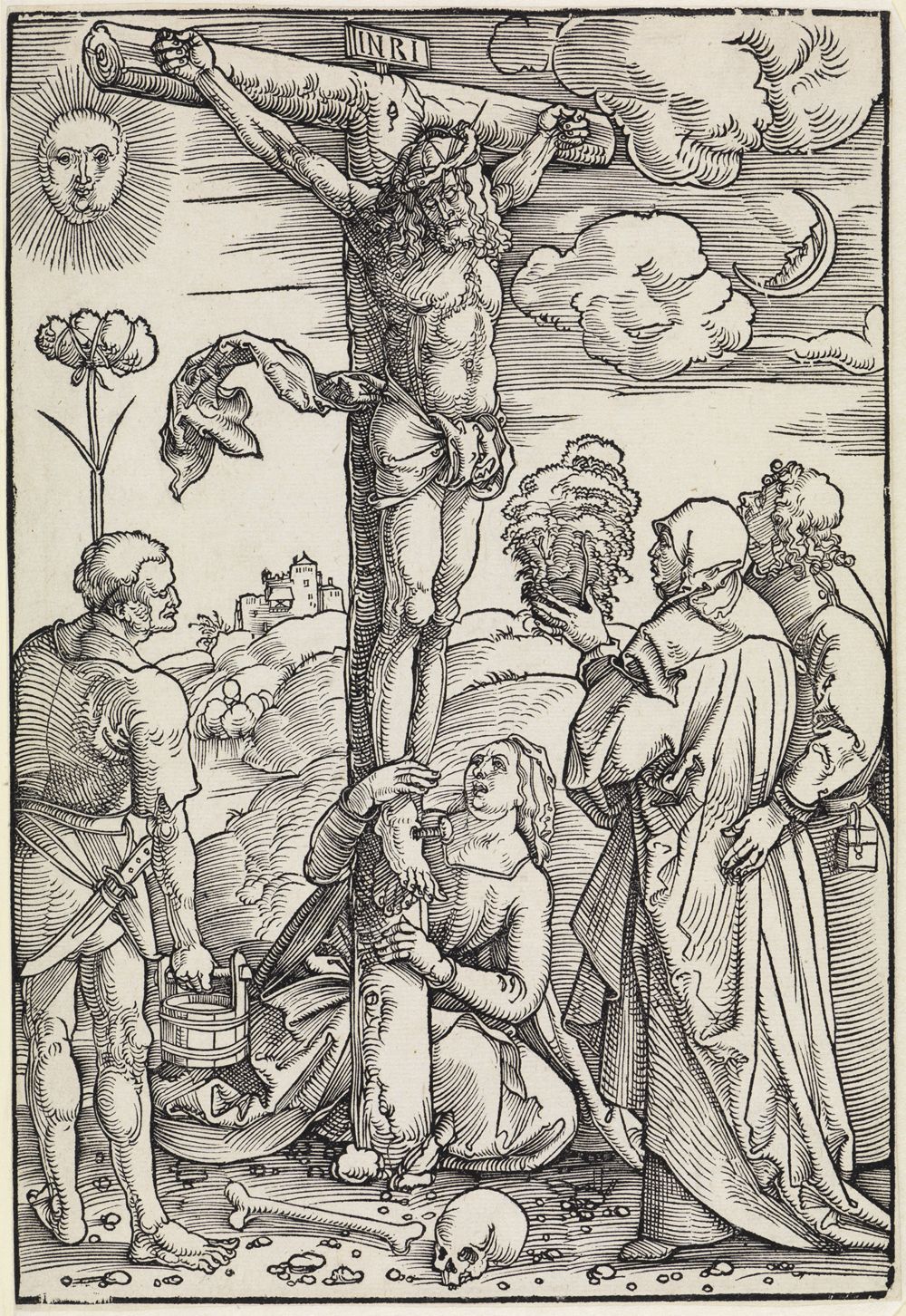 Hans Baldung - Christus am Kreuz mit Maria, Johannes, Magdalena u. Stephaton