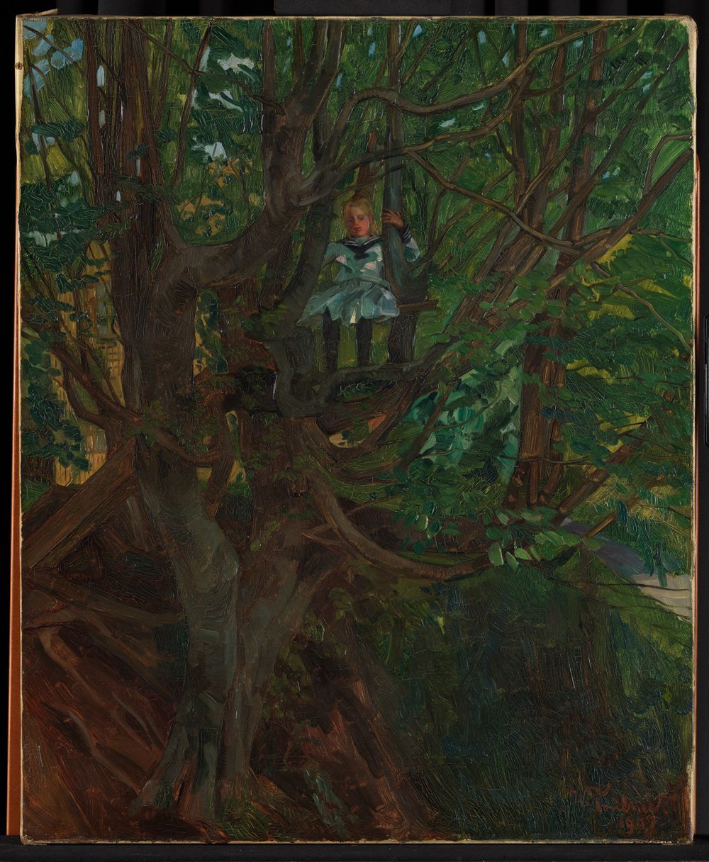 Wilhelm Trübner - Mädchen im Baum