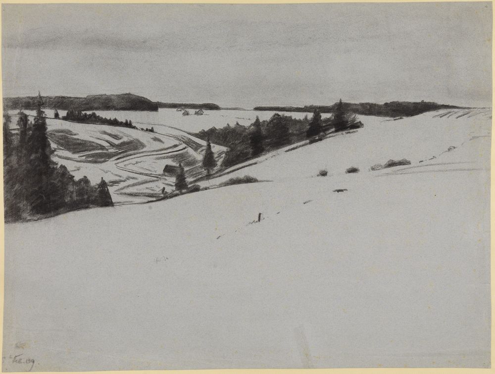 Gustav Kampmann - Schneelandschaft bei Königsfeld