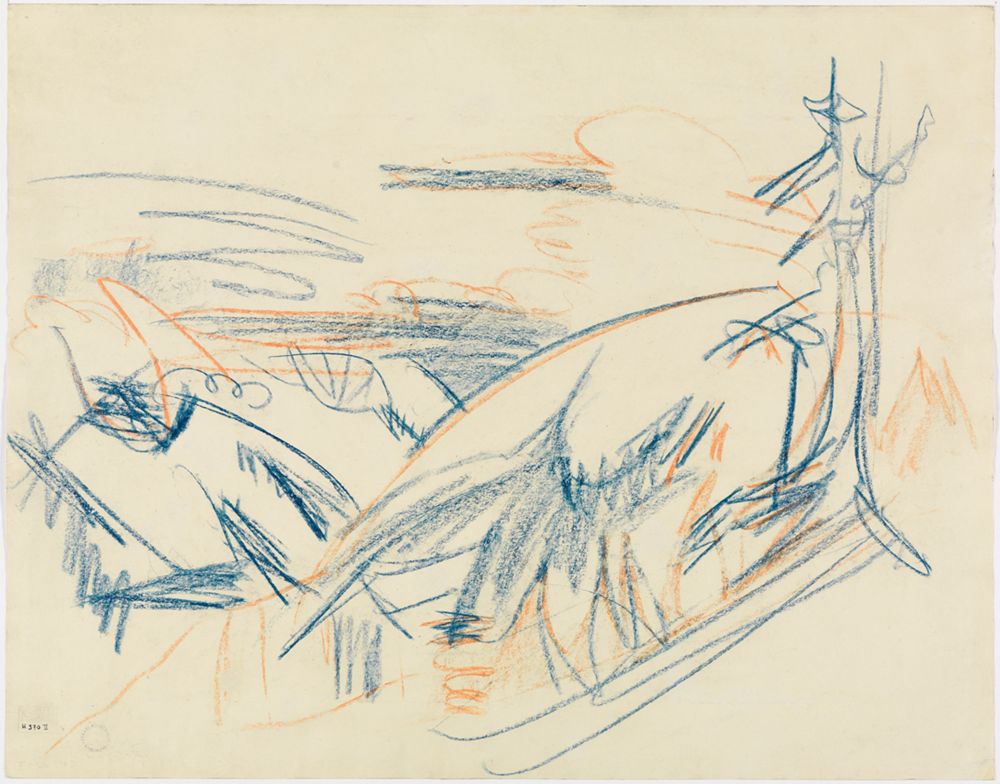 Ernst Ludwig Kirchner - Blaurote Gebirgslandschaft