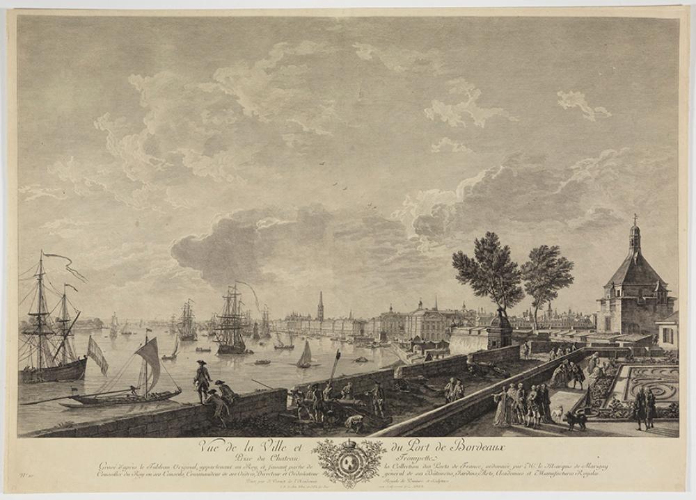 Jacques-Philippe Lebas - Vue de la Ville et du Port de Bordeaux