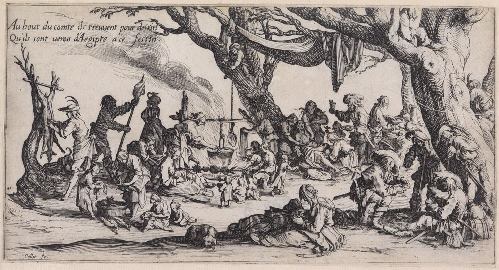 Jacques Callot - Die Rast der Zigeuner - die Festvorbereitungen