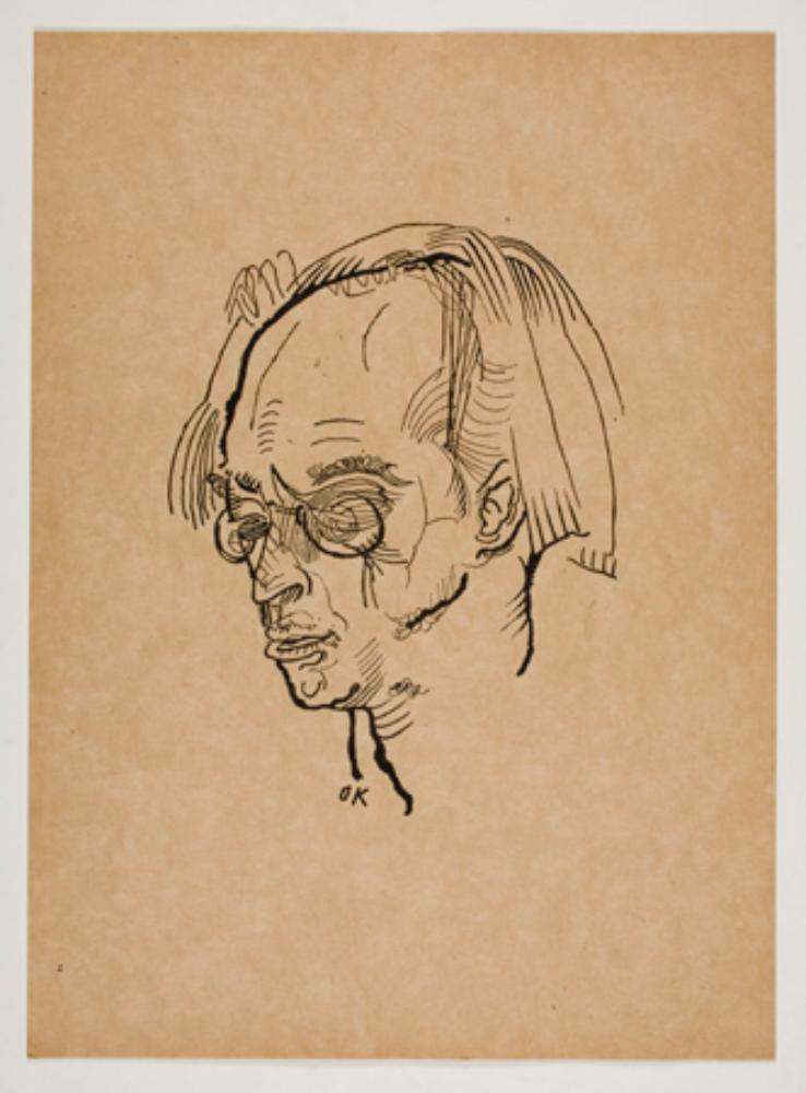 Oskar Kokoschka - Herwarth Walden (Menschenköpfe, Blatt 2)