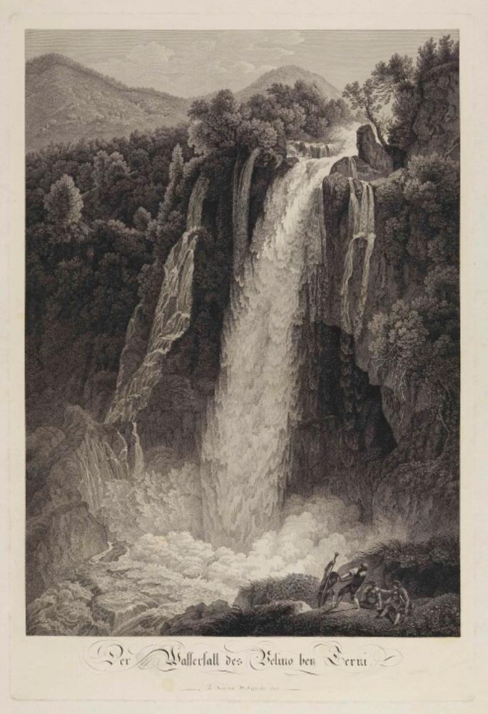 Friedrich Wilhelm Gmelin - Der Wasserfall des Velino bei Terni