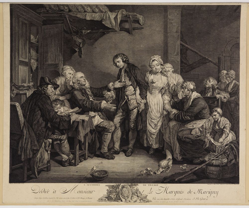 Jean-Jacques Flipart - LAccordée de Village