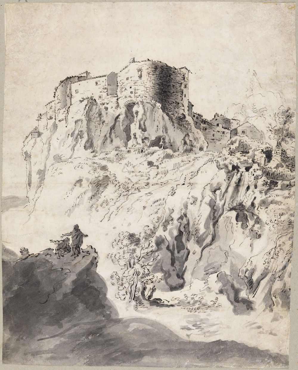 Bartholomeus Breenbergh - Italienische Landschaft mit Kastell