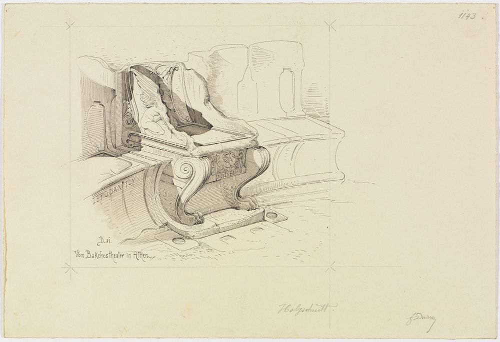 Josef Wilhelm Durm - Sitzreihe vom Bacchustheater in Athen