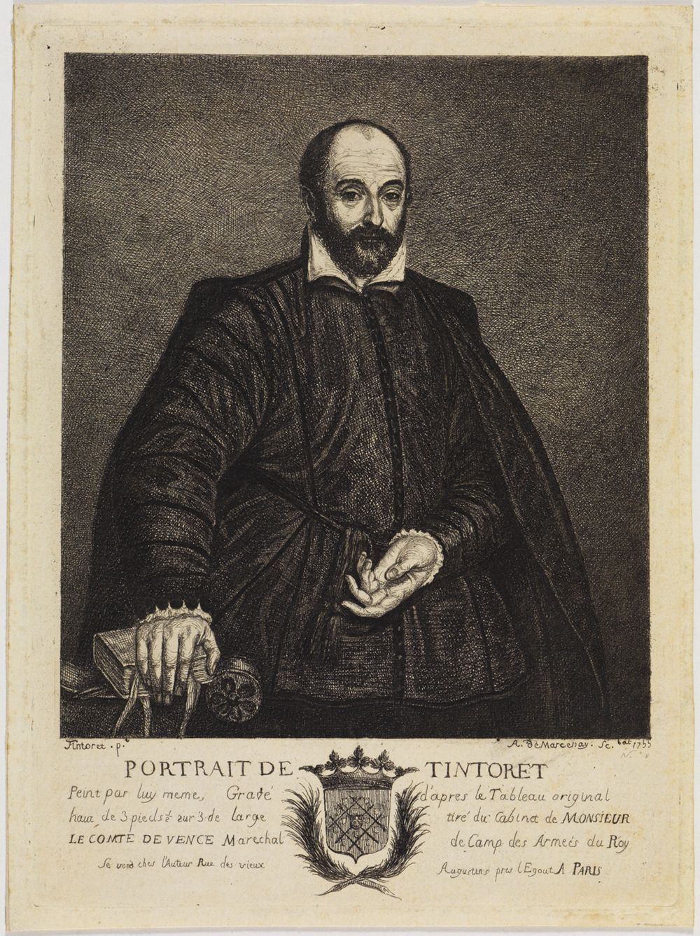 Antoine de Marcenay de Ghuy - Porträt des Jacopo Tintoretto