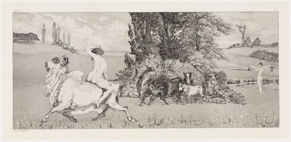 Max Klinger - Apollo und Daphne III (Rettungen Ovidischer Opfer, Opus II, Blatt 12)