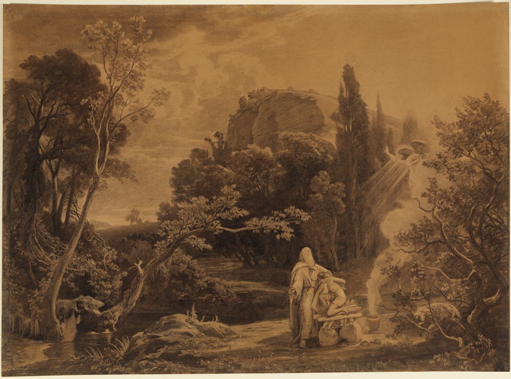 Johann Wilhelm Schirmer - Die Opferung Isaaks (1. Mose 22, 11-12)