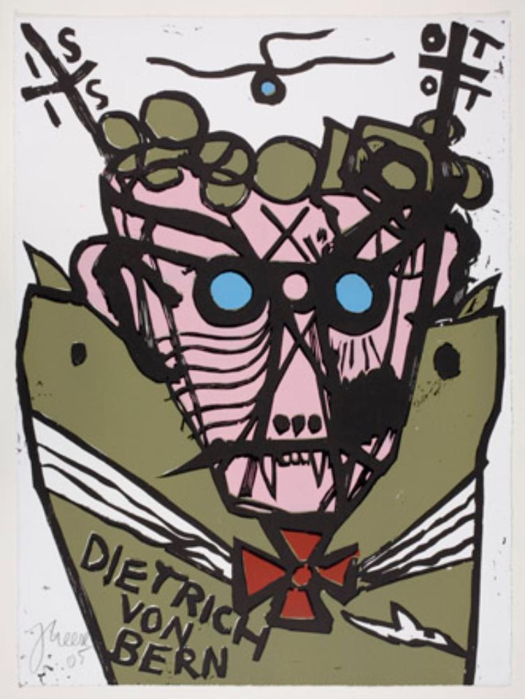 Jonathan Meese - Dietrich v. Bern in Drachenhaut, 1000 Augen des Dr. Mabusen...