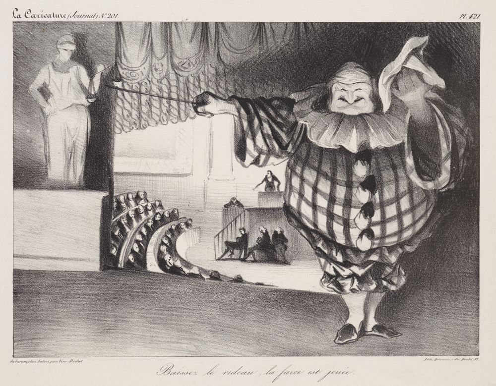Honoré Daumier - Baissez le rideau ...