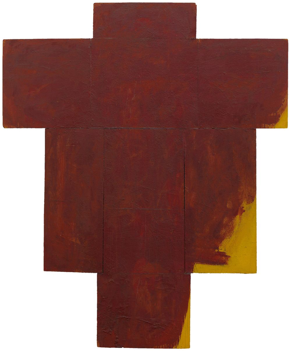 Arnulf Rainer - Kreuz Rot/Gelb
