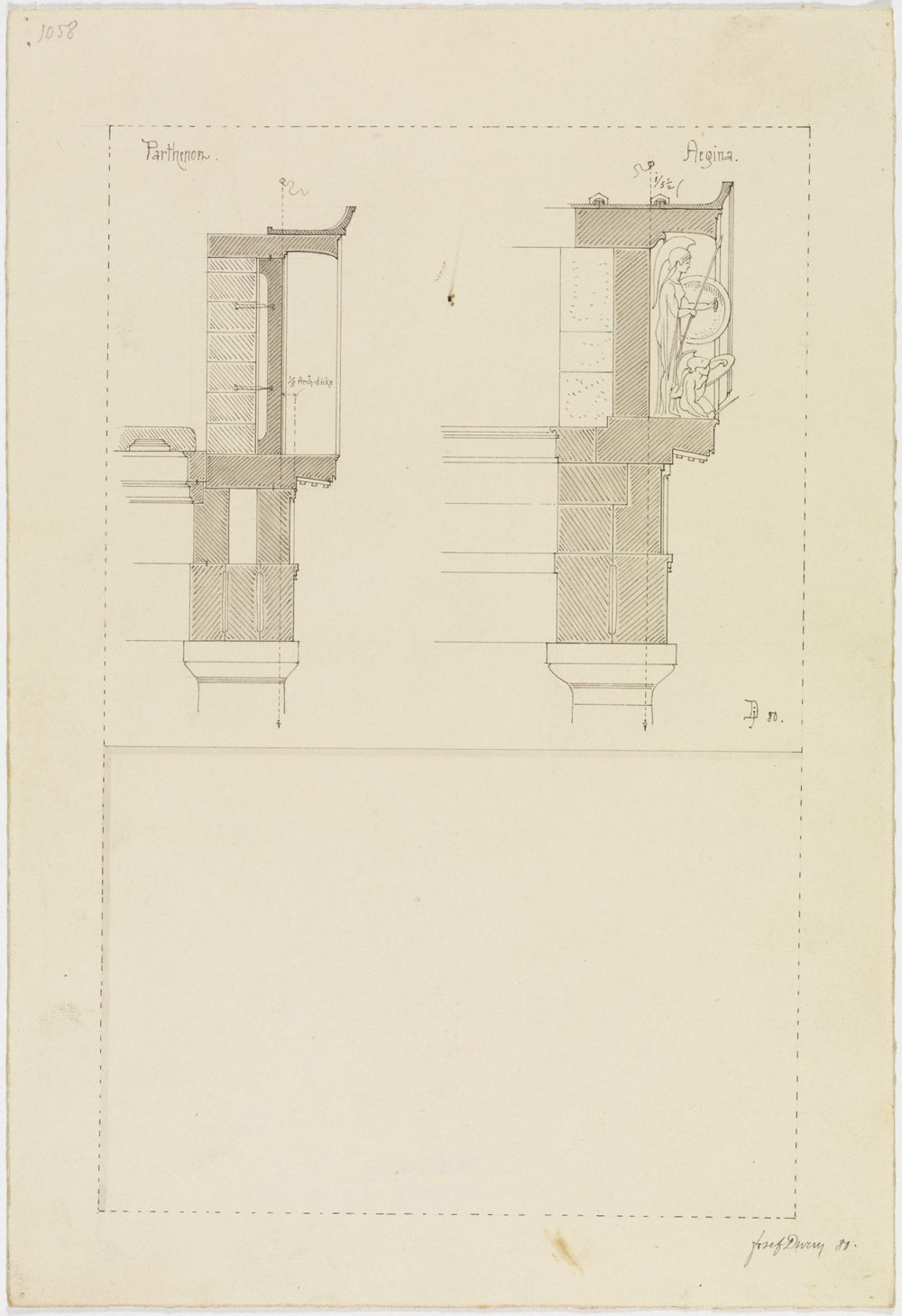 Josef Wilhelm Durm - Gebälke des Parthenon und Aegina